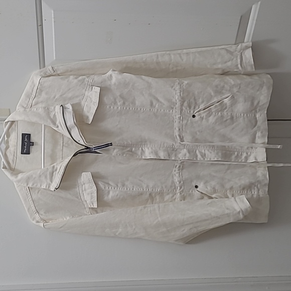 Michael Stars Women's white long sleeves Drawstring Large used great condition. - Picture 4 of 8